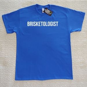 NWT Brisketologist Graphic Tee, Various Sizes, Royal Blue, Short Sleeved